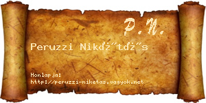 Peruzzi Nikétás névjegykártya